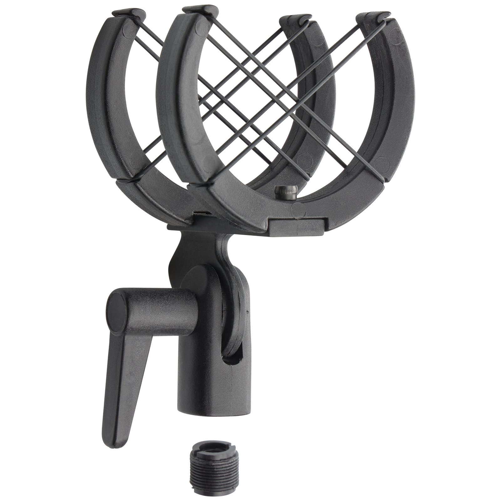 Lightweight Shock Mount with a non-metal threaded adapter - Ligero para Micrófonos en Pértiga y Lavalier con adaptador no metalico